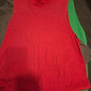 Lot of 3  Fruit of the Loom Muscle Tank Tops Men XL Red Green Grey Good